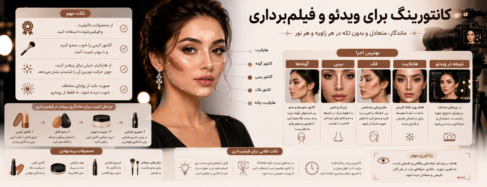 کانتورینگ برای ویدئو و فیلم‌برداری